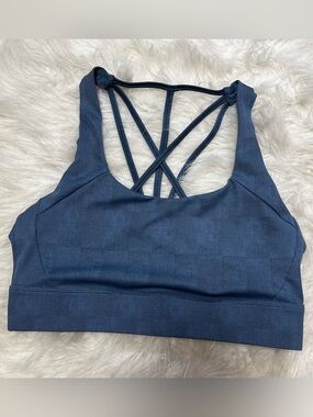 ZYIA Navy Blue Strappy Back Sports Bra size Medium